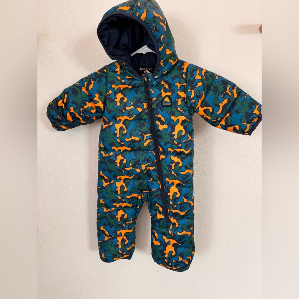 Burton Toddler One Piece Footie - Blue and Orange Camo